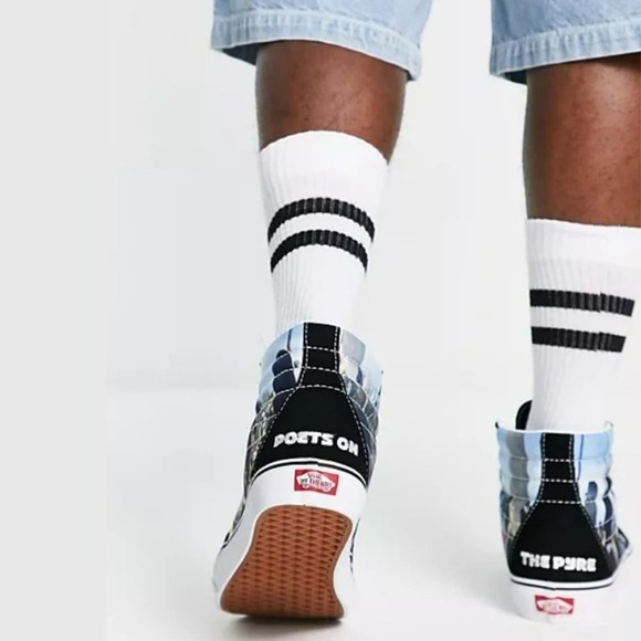 NEW Vans Men's MOCA Frances Stark Sk8-Hi Sneaker In Black Size 11 - Picture 3 of 12